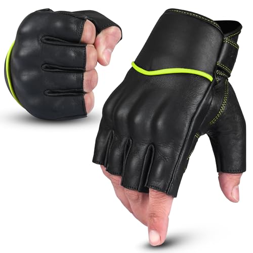 Motorcycle Gloves Men's Leather Motorbike Gloves Touchscreen Function