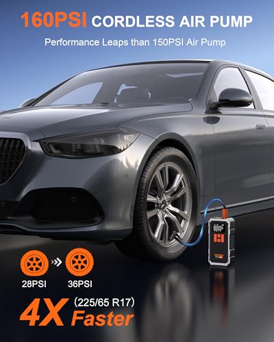 160PSI Tire Inflator Portable Air Compressor for Car