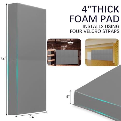 60" 72" High Gym Wall Padding 2"