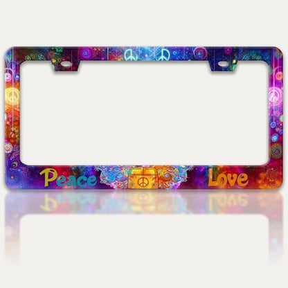 Peace and Love License Plate Frame Peace Symbol License Plate Holders