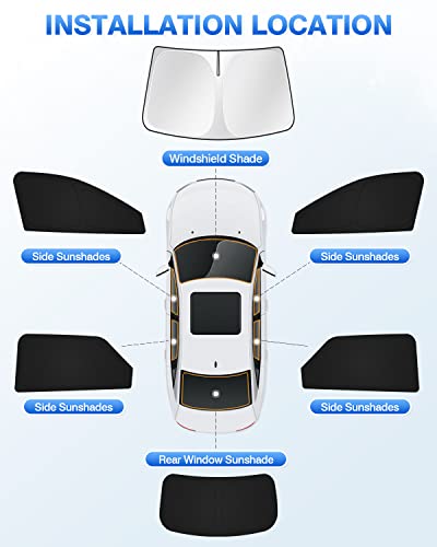 Windshield Sun Shade for Hyundai Ioniq 5 2022 (6 Count)