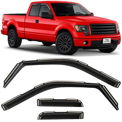 in Channel Extra Durable Rain Guards for Ford F150 2004