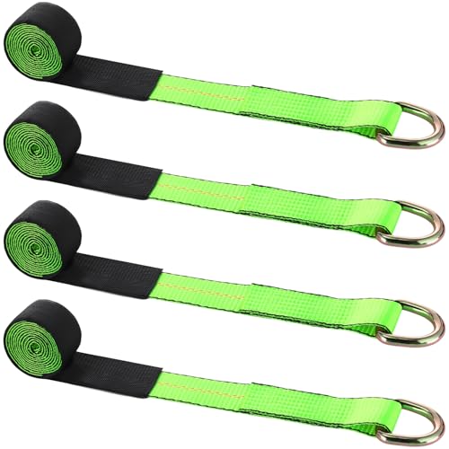4 Pack 2" X 8ft Lasso Tow Truck Straps with D Ring 11 (4 Count)