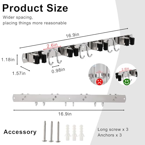 Mop Broom Holder Wall Mount