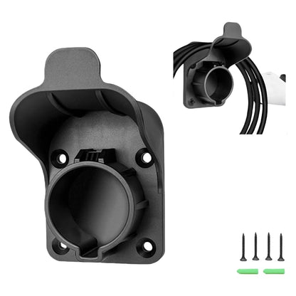 Wall Mount EV Charger Holder for SAE J1772｜Universal Charging Cable Organizer Holster｜Weatherproof Electric Car Plug Dock｜Space Saving Indoor