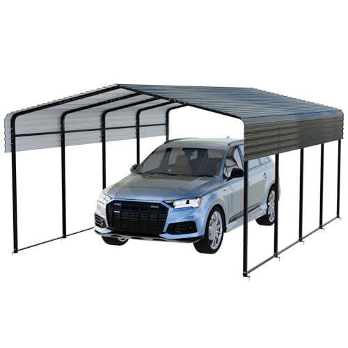12x20FT Heavy Duty Metal Carport with Canopy