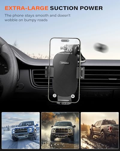 Suction Cup Car Phone Holder for Dashboard & Windshield