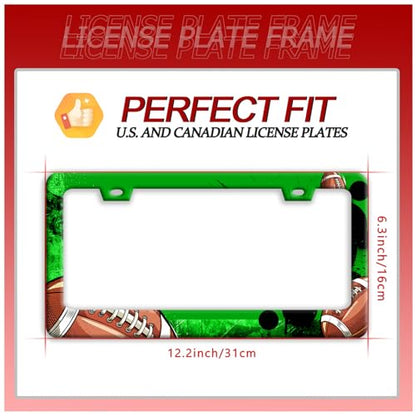 American Football License Plate Frame Stainless Steel Funny License Holder