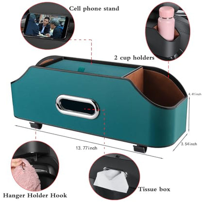 Car Back Seat Organizer with 2 Cup Holders