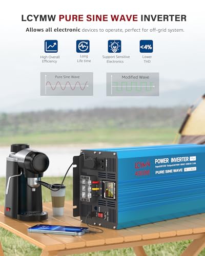 4000 Watt Pure Sine Wave Power Inverter DC 24V to 110