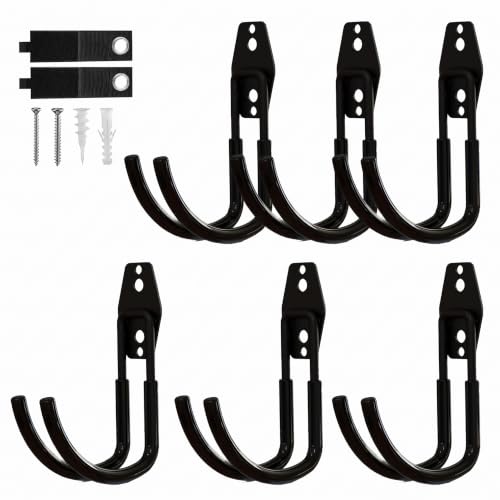 Garage Hooks 6 Pack Large Round Wall Hooks for Hanging Heavy Duty Ladders (6 Count)