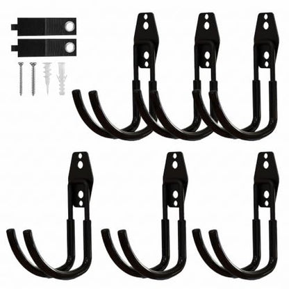 Garage Hooks 6 Pack Large Round Wall Hooks for Hanging Heavy Duty Ladders (6 Count)