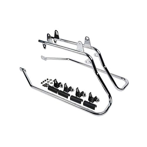 Motorcycle Hard Saddlebags with 5x7 Speaker Lids & Chrome Conversion Brackets Fit For Harley Softail Deluxe Heritage Softail 1984