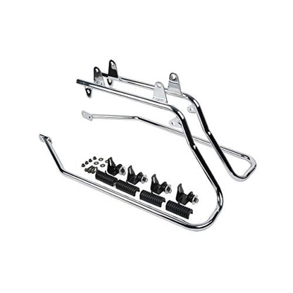 Motorcycle Hard Saddlebags with 5x7 Speaker Lids & Chrome Conversion Brackets Fit For Harley Softail Deluxe Heritage Softail 1984