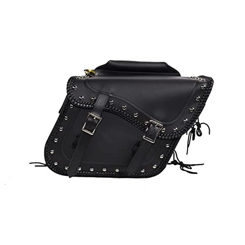 Motorcycle Saddle Bags Synthetic Leather Luggage Bag Waterproof Throw Over Saddlebags For Motorcycle Softails Sportsters Choppers Dyna V