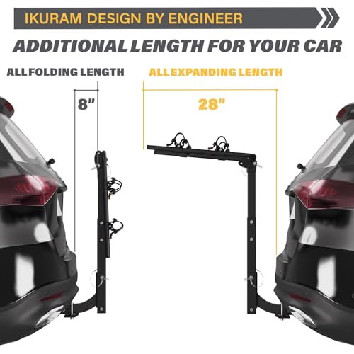 2 Bike Hitch Mount Foldable Bicycle Carrier (2 Count)