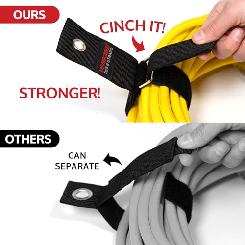 Heavy Duty Hanging Storage Cinch Straps with Metal Buckle (4 Count)