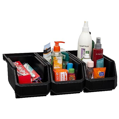 Medium Stackable Plastic Storage Bins (8 Count)