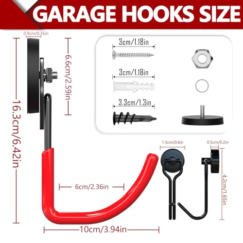Heavy Duty Magnetic Hooks (4 Count)