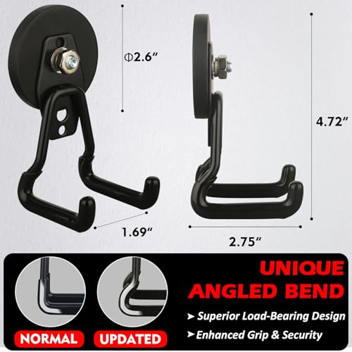 Upgraded Strong Magnetic Hooks Heavy Duty (4 Count)