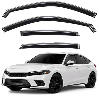 Window Deflectors Smoke Tinted in (4 Count)