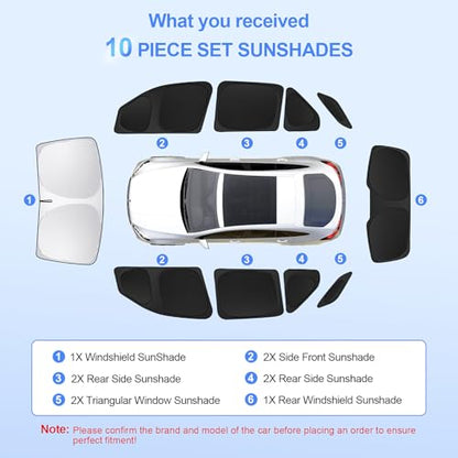 10pcs Car Window Shades for Mercedes Benz GLE 350 450 2020 (10 Count)