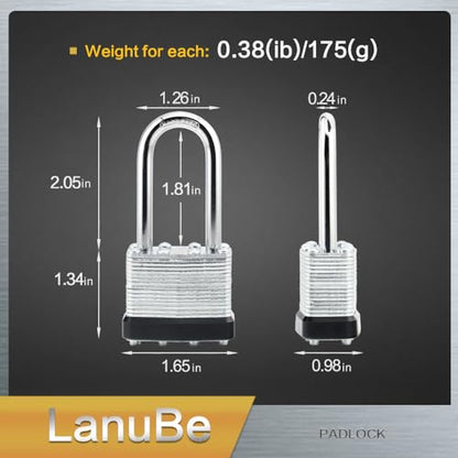 Laminated Keyed Alike Padlock 120 Pack 1.6 (120 Count)