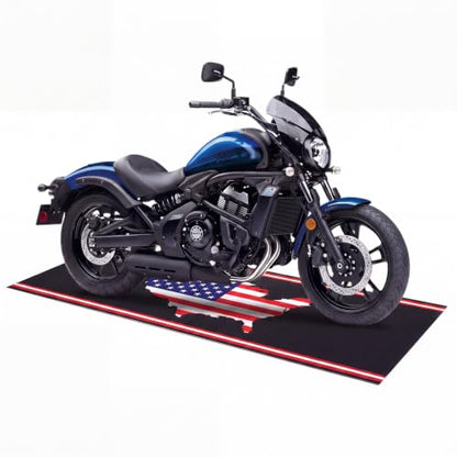 Motorcycle Mat Garage Floor Rug Washable Parking Mats for Garage Floors Non Slip Oil Absorbent Pad Rubber Backing Layer Protects Floor