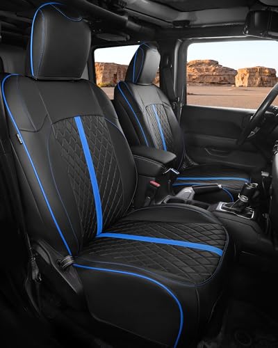 for Jeep Wrangler Leather Custom Car Seat Covers Full Set 4 Door