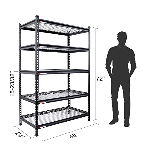 5 Tier Adjustable Metal Shelving