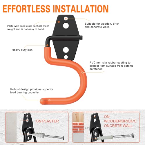 6 Pack Metal Garage Hooks