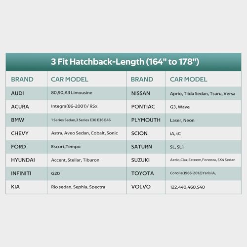 Hatchback Car Cover Waterproof All Weather for Automobiles