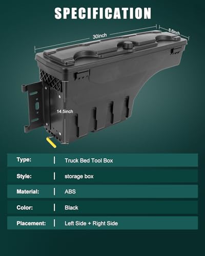 Truck Bed Tool Box for Dodge Ram 1500 2500 3500 2002