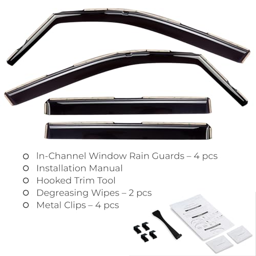 Window Deflectors Smoke Tinted in (4 Count)