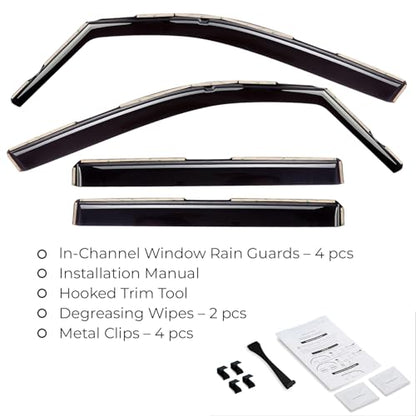 Window Deflectors Smoke Tinted in (4 Count)