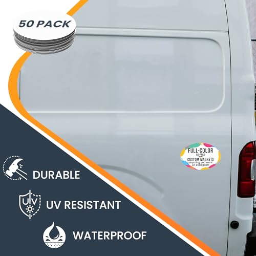 Custom Car Magnet 4x6 Inch 50 Pack (50 Count)