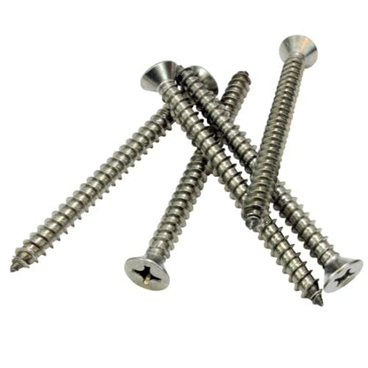 14 X 3'' Stainless Steel Flat Head Phillips Wood Screw (25 Count)