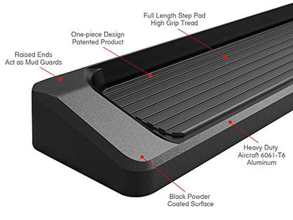 Black Running Boards Style Compatible with Ford F150 2015 (2 Count)