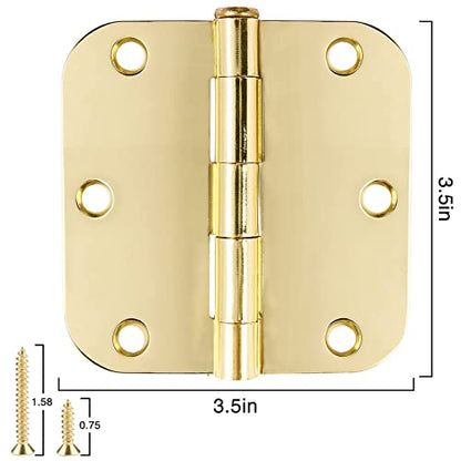 Rounded Door Hinges 3.5" X 3 1 (36 Count)