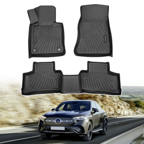 Floor Mats for 2023 2024 2025 Mercedes Benz GLC?GLC 300?GLC 350e?4Matic All Weather 3D TPE Anti