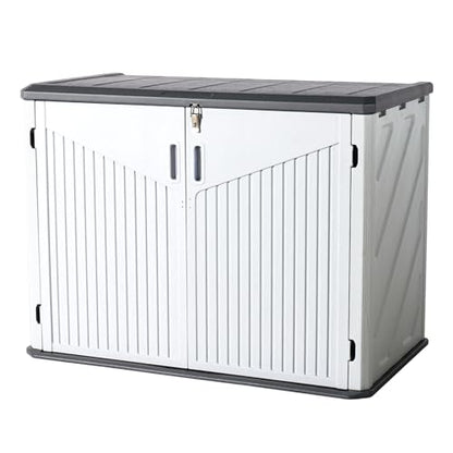 Outdoor Storage Cabinet 35 Cu.Ft Outdoor Trash Can Storage Shed