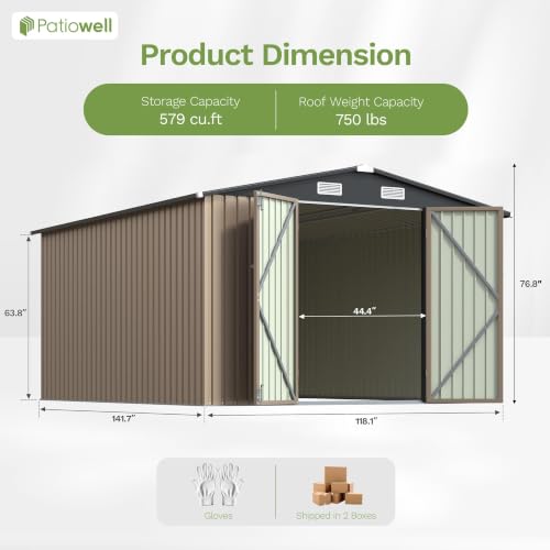 10x12 FT Outdoor Storage Shed