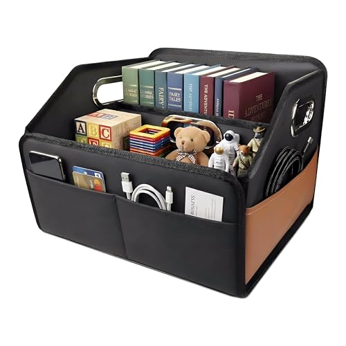 Leather Car Storage Organizer Back Front Seat Car Organizer Black