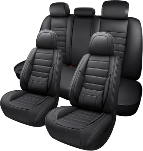 Black Car Seat Cover with Lumbar Support (5 Count)