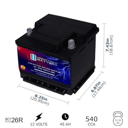 MM G26R BCI Group 26R 12V 45AH