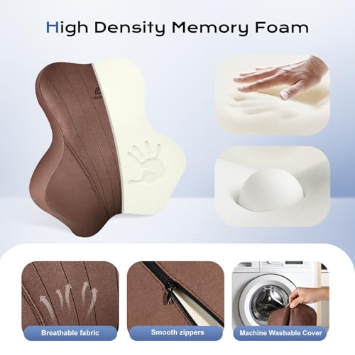 Car Lumbar Support Pillow and Car Neck Pillow Kit