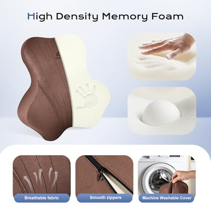 Car Lumbar Support Pillow and Car Neck Pillow Kit