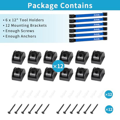 6 Pieces 12" Magnetic Tool Holder Strip (6 Count)