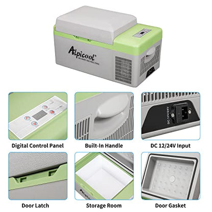 Portable Fridge 12 Volt Car Refrigerator 21 Quart Freezer for Fishing