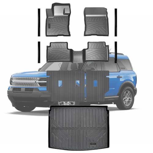 Ford Bronco Floor Mats & Cargo Liner with Backrest Protectors Custom Fit for 2021